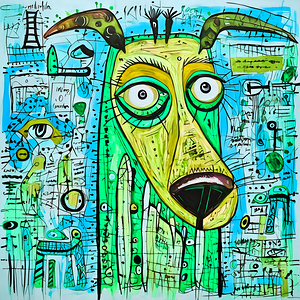 New Art 248 dog face