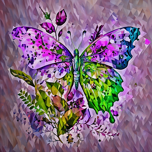 New Art 308 Butterfly polyart