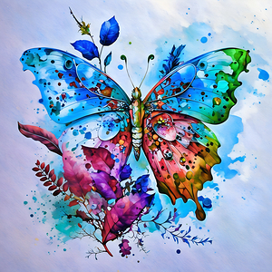 New Art 307 butterfly oilpainting