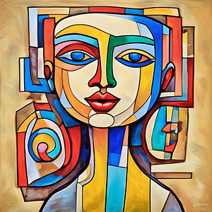 New Art 244   abstract cubism