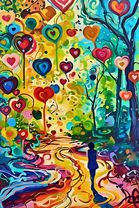 New Art 305 Balloons of hearts