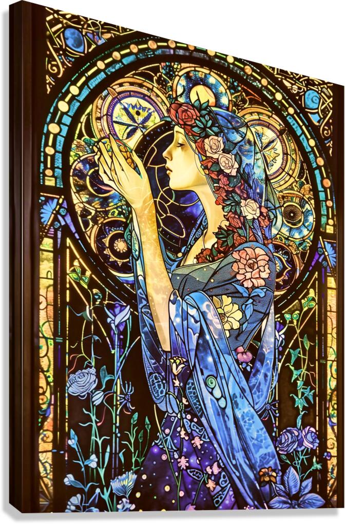 stained glass window 19  Canvas Print