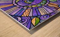 Stained Glass 160 Wood print
